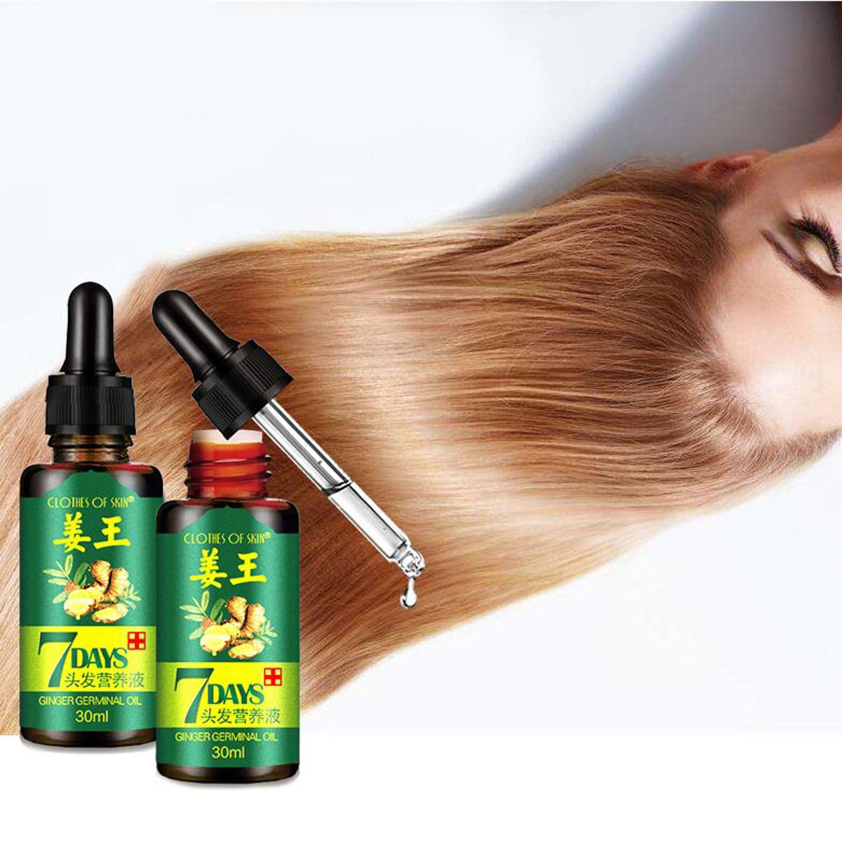 30ml Hair Loss Treatment Ginger Hair Care Growth Essence Oil Extract ...