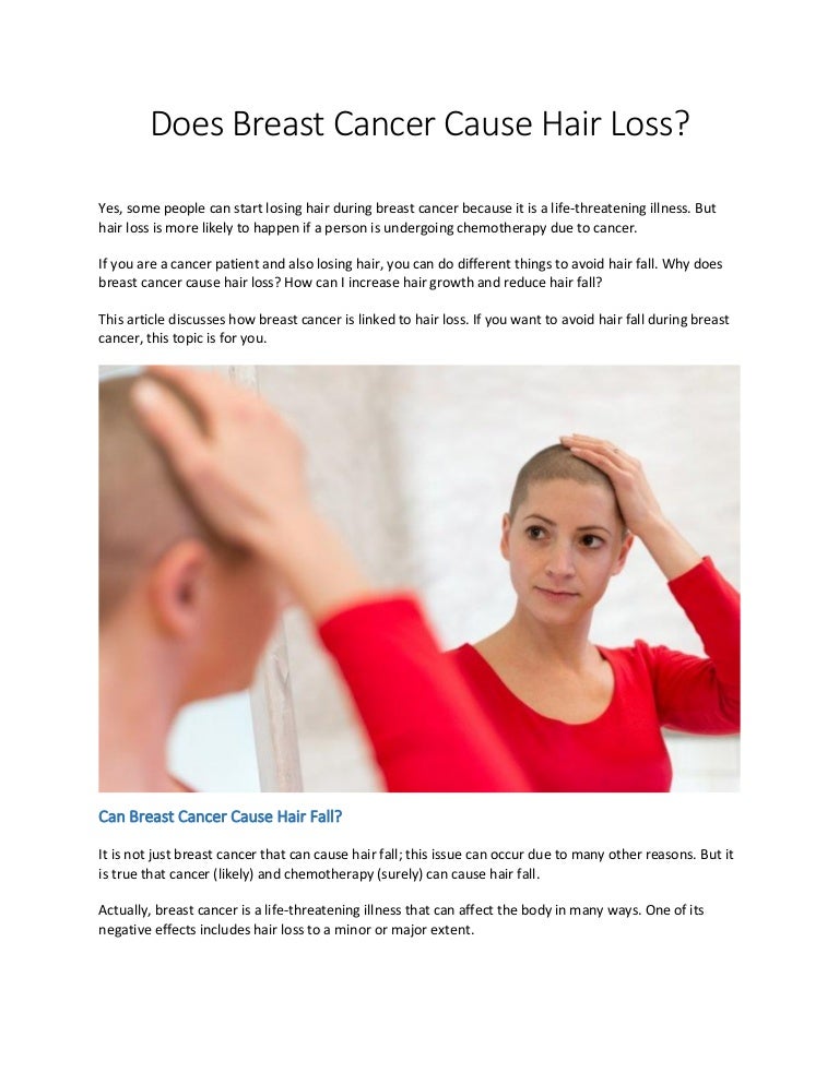 Does breast cancer cause hair loss