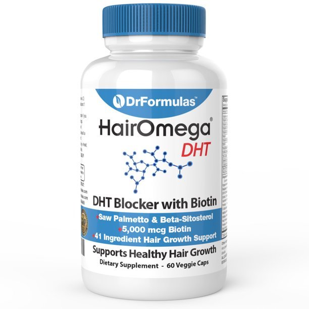 DrFormulas HairOmega DHT Blocker Biotin 5000 mcg Vitamins ...