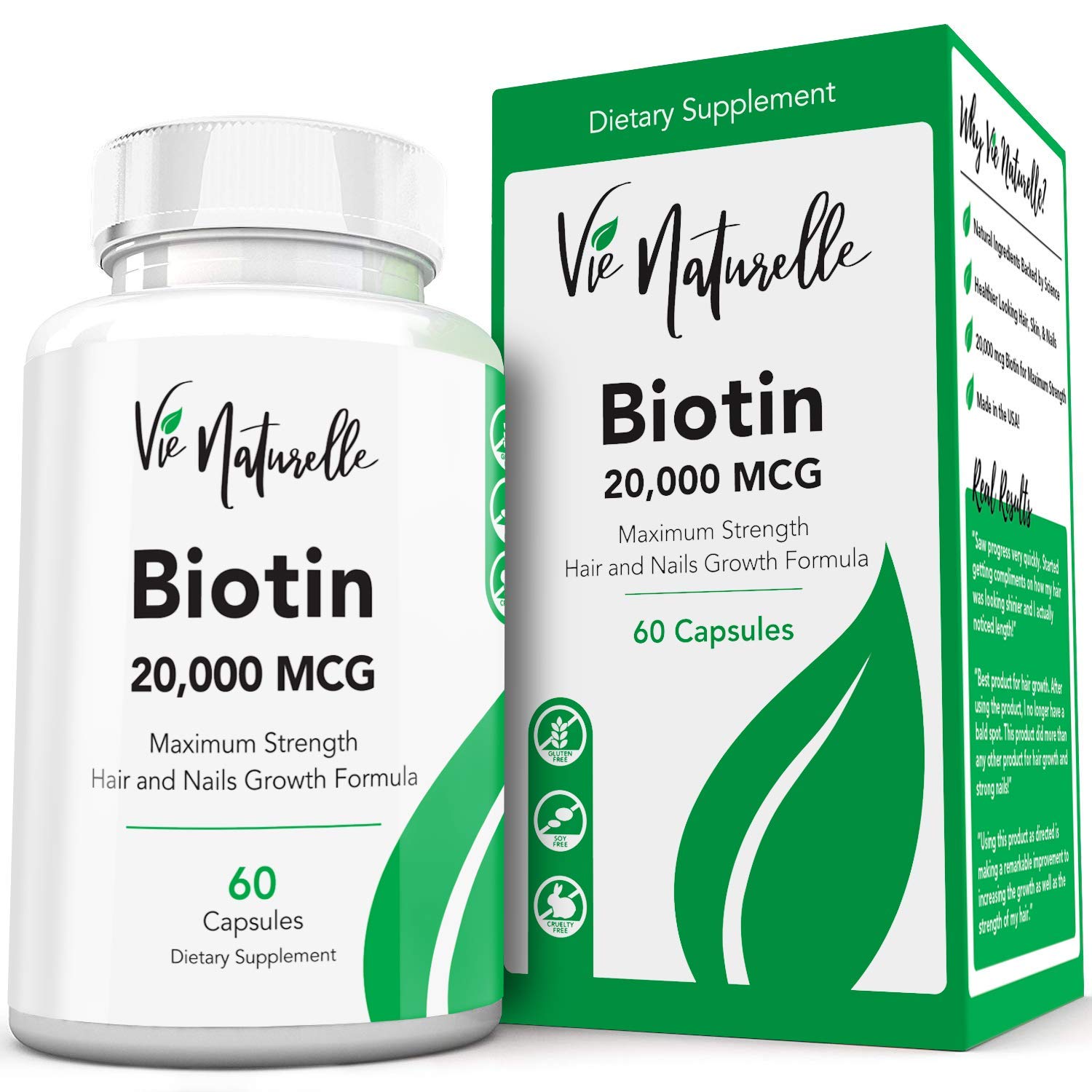 Hair, Skin &  Nails Vitamins, Biotin 20,000 MCG