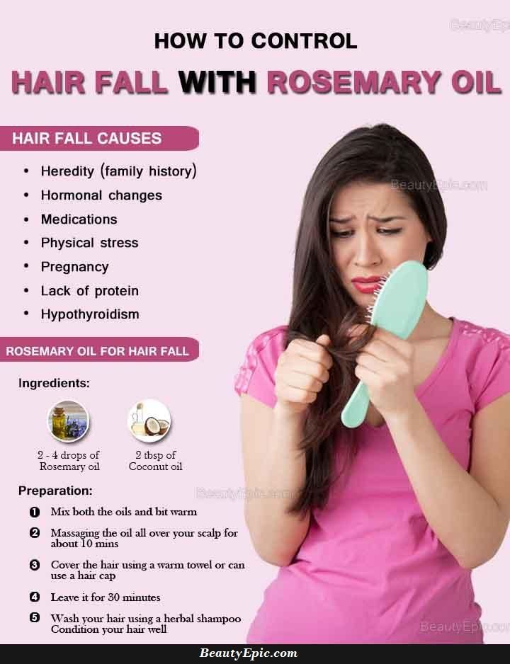 How to control hair fall with Rosemary oil? #hair #beauty ...