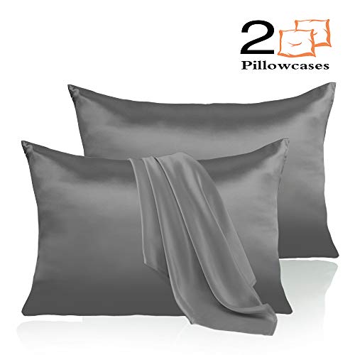 Leccod 2 Pack Silk Satin Pillowcase for Hair and Skin Cool ...