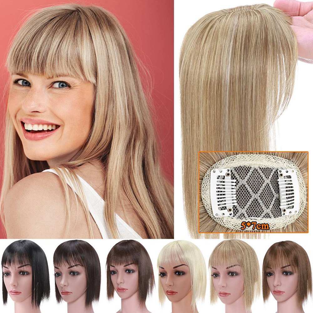 SEGO Clip in Hair Extensions Hair Topper for Women with Thin Air Bangs ...