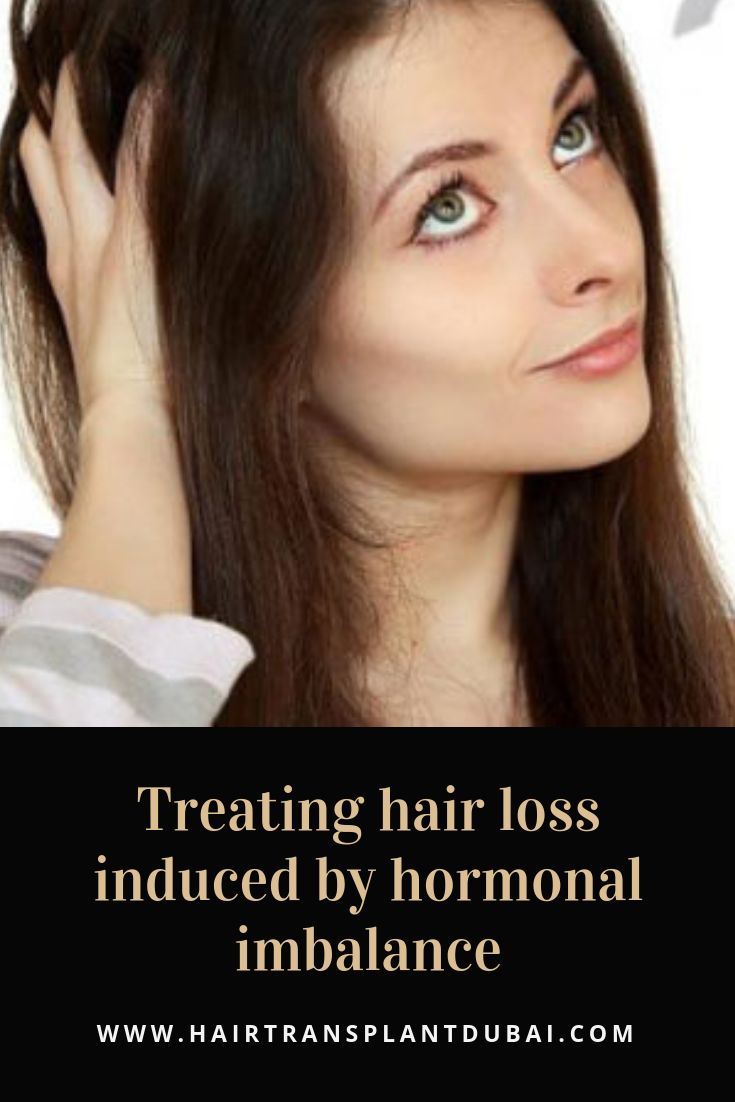 Treating hair loss induced by hormonal imbalance